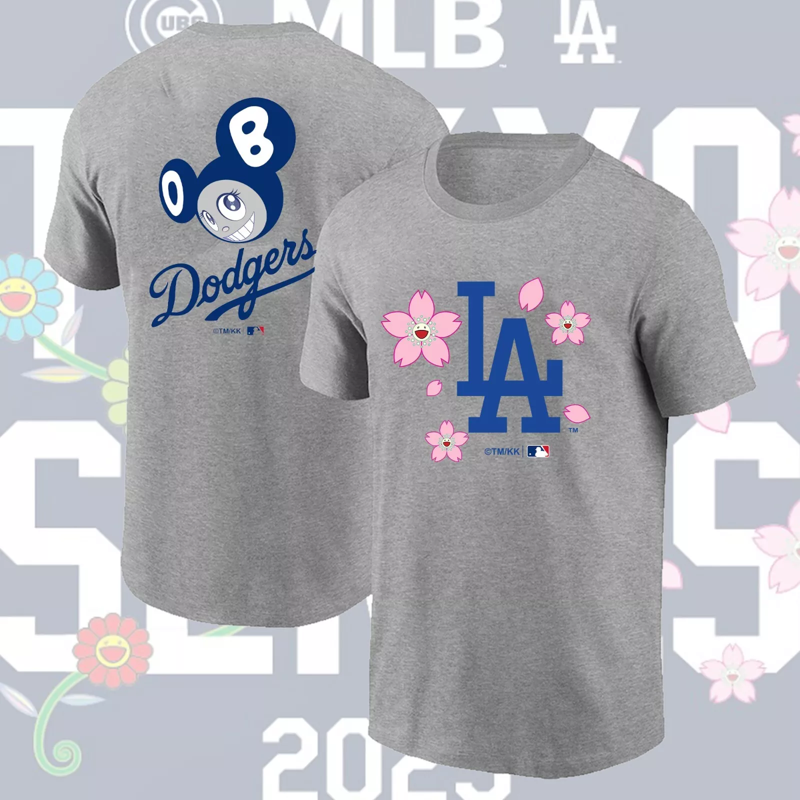 Men Los Angeles Dodgers blank grey  MLB 2025 Tshirt style 6->mlb t-shirts->Sports Accessory
